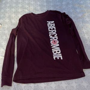 Abercrombie & Fitch, long sleeve, maroon size 15/16 shirt